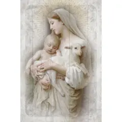 Dexsa L'innocence Symbols of Faith Inspirational Wood Plaque 6 inches x 9 inches