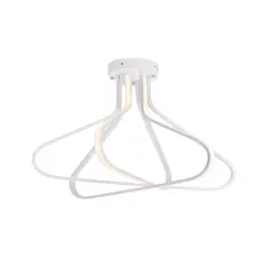 Dahlia 3 light in White Flush mount