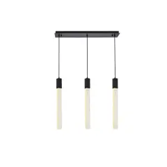 Weston 3 lights pendant in black