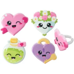 Valentine Cuties Cupcake Rings, 12ct