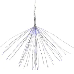 Northlight LED Lighted Firework Branch Christmas Decoration - Micro Fairy Blue Lights - 20" Silver