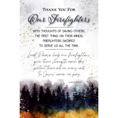 Dexsa Thank You For Our Firefighters Inspirational Wood Plaque 6 inches x 9 inches