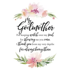 Dexsa My Godmother Woodland Grace Series 6" x 9" Wood Plaque with Easel