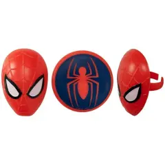 Marvel's Spider-Man Spider and Mask Cupcake Rings, 12ct