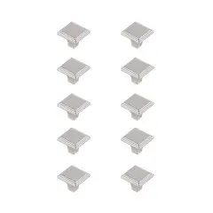 Wilow 1" Brushed Nickel Square Knob Multipack (Set of 10)