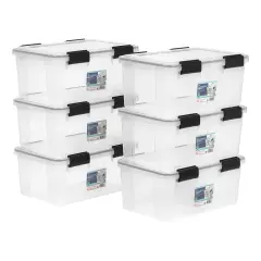 IRIS USA 19qt WEATHERPRO Airtight Plastic Storage Bin with Lid and Seal and Secure Latching Buckles