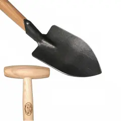DeWit Junior Long T-Handle Shovel, Boron Steel and 39 Inch Ash Wood Handle, Fits Small Hands