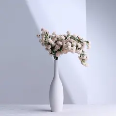 2 Chrysanthemum Mums 33-Inch ARTIFICIAL SILK FLOWERS Bushes Blush