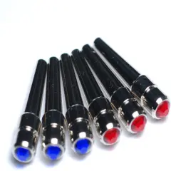 WE Games Chrome Cribbage Pegs with Swarovski Austrian Crystals in Assorted Colors & Velvet Pouch - Set of 6 (2 Colors, 3 Pegs in Each Color)