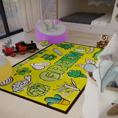 Educational Toys Coloring Learning Mat Washable Rug Markers Set Montessori Play Color Poster Placemat Carpet Preschool Kindergarten Toddler