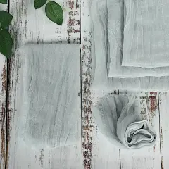 10 Cheesecloth Gauze Cotton Dinner Table Napkins Silver