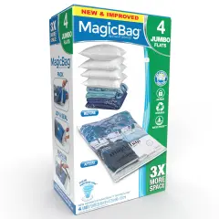 MagicBag Smart Design Set of 4 Instant Space Saver Storage - Flat Jumbo