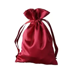 60 pcs 4x6 Satin Favor Drawstring Bags Burgundy