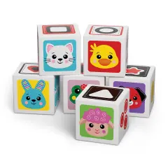 Kids Hits: My First Wooden Cubes - Stack, Match, and Explore with Six Cute Animals, Numbers, and Shapes &ndash; 100% Eco-Friendly Fun