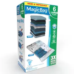 MagicBag Smart Design Set of 6 Instant Space Saver Storage - Flat Large