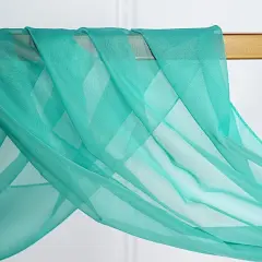 18 feet Sheer Organza CURTAIN Panel BACKDROP Drape Turquoise