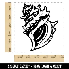 Conch Sea Shell Ocean Beach Tropical Self-Inking Rubber Stamp Ink Stamper Red