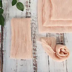 10 Cheesecloth Gauze Cotton Dinner Table Napkins Blush