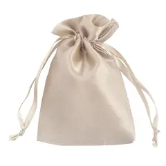 60 pcs 4x6 Satin Favor Drawstring Bags Beige