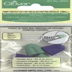 Clover Point Protectors For Circular Knitting Needles-Sizes 0 To 8 4/Pkg