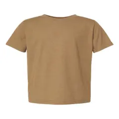 Rabbit Skins&reg; Toddler Fine Jersey Crew Neck Short Sleeve Tee - 3321 Vintage Coyote Brown