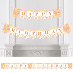 Big Dot of Happiness Stay Groovy - Hippie Birthday Party Bunting Banner - Party Decorations - Happy Birthday