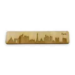 Bookmark - Paris Skyline - Birch wood