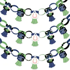 Big Dot of Happiness Kentucky Horse Derby - 90 Chain Links and 30 Paper Tassels Decoration Kit - Horse Race Party Paper Chains Garland - 21 feet