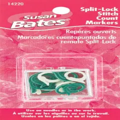 Susan Bates Split Lock Stitch Markers-2 Sizes 15/Pkg