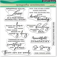 Penny Black Clear Stamps-Sympathy Sentiments 5"X6.5"