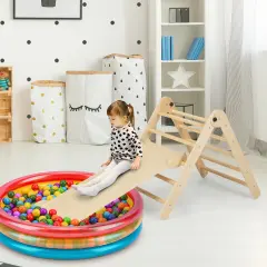 3-in-1 Triangular Climbing Toys For Toddlers-natural