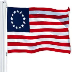 G128 Betsy Ross Historical American Flag 3x5 feet Printed 150D Quality Polyester