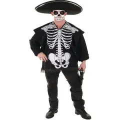 Adult's Western Bandito Skeleton Serape Costume Accessory