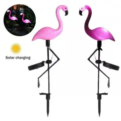 LED Flamingo Solar Lights Lantern Waterproof Garden Lamp for Lawn Yard Patio