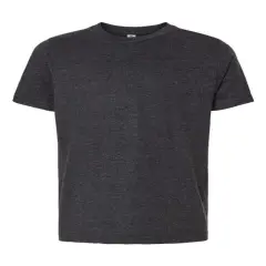 Tultex&reg; Youth Fine Jersey Crew Neck Short Sleeve T-Shirt Heather Graphite