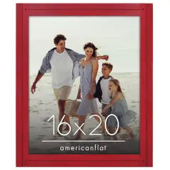 Americanflat Picture Frame - Rustic Picture Frame with Textured Engineered Wood, Shatter Resistant Glass and Easel Back - Horizontal and Vertical Display