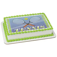 Tennis Edible Cake Topper Image 1/4 sheet