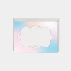 Custom Quatrefoil Gradient Ombre Card,
