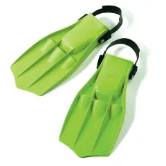 Swim Central Florescent Green Dolphin Recreational Children's Swim Fins, Size 5-7