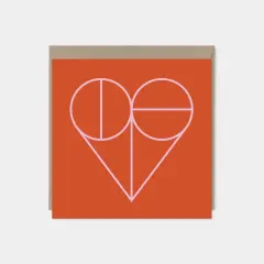 Geo Wireframe Heart Valentine's Day Card