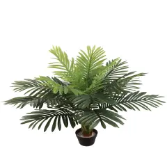 Elegant 36-Inch Fan Palm - Lush Indoor Greenery with 18 Wide Leaves for Stylish Home Decor, Floral Home by Artificial Flowers