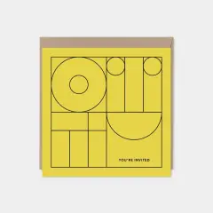 Geo Modern Line Art Card III, Minimal