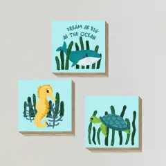 Under the Sea Nursery Wood Wall D&eacute;cor Set