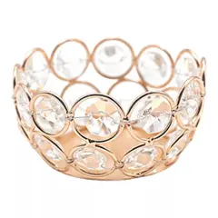 Crystal Candle Holder Gold