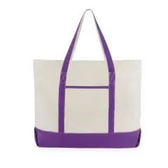 Extra Large Canvas Tote Purple