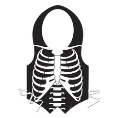 Beistle - Plastic Skeleton Rib Cage Vest - 24 Pack