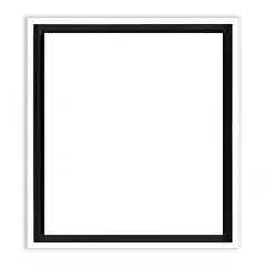 Creative Mark Illusions Floater Frame For 3/4" Deep Canvases - White - For Galleries & Home Decor - Wood Composite Float Frame for Canvas Paintings- Complete Hanging Hardware