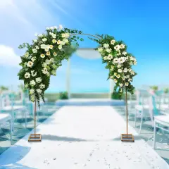 7.5ft Metal Wedding Party Arch Backdrop Balloon Flowers Stand Gardens Decoration