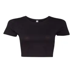 BELLA + CANVAS&reg; Women&rsquo;s Crewneck Short Sleeve Crop Tee Black