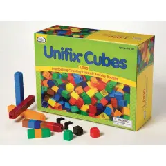 Didax Unifix &reg; Cubes Interlocking Counting Cubes with Activity Booklet (Set of 1000)